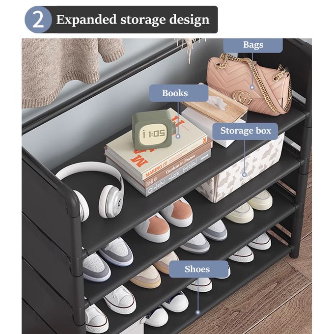 CYFAZA 5-Tier Metal Shoe & Hat Rack