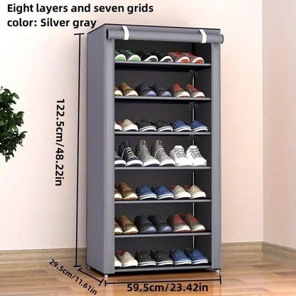 TIMBUTUS 7-Layer Dustproof Shoe Rack Organizer
