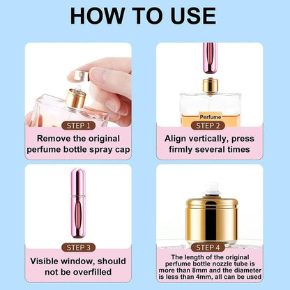 Travel Mini Perfume Refillable Atomizer – 5ml Portable Fragrance Spray Bottle