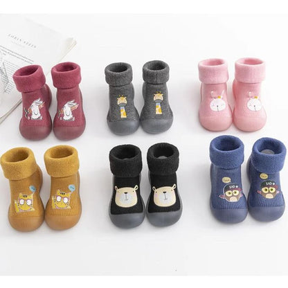 Non-Slip Baby/Toddler Sock Shoes with Soft Rubber Soles