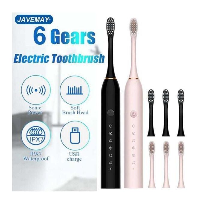Electric Whitening Toothbrush with 4 Brush Heads