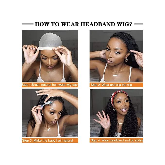 Natural Straight Headband Wig