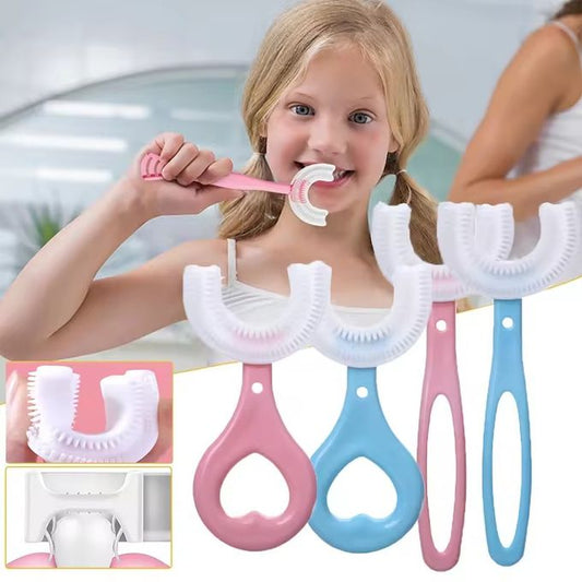 U-Shaped 360° Baby Toothbrush – Soft Silicone Oral Care for Toddlers & Newborns