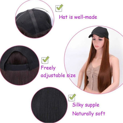 SXCHEN Women Wigs Integrated Wig Cap – Medium Length Straight Hair