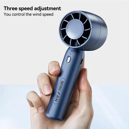 Portable Outdoor Mini Fan with Mobile Phone Stand – USB Rechargeable (Blue Version)