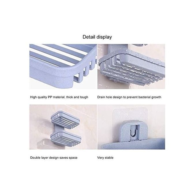 Strong Suction Cup Double Layer Soap Dish – Soap Drain Rack