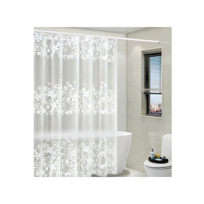 PEVA Waterproof Floral Shower Curtain – 180×200cm