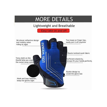 Gym Weight Lifting Cycling Riding Gloves - Black