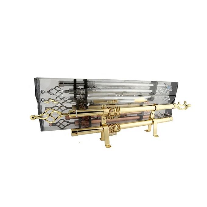 Premium Adjustable Silver Curtain Rods – Single & Double Options, Available in 2m, 3m & 4m Lengths
