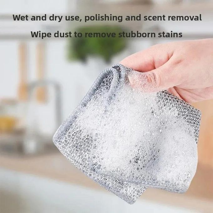 10Pcs Wire Dishwashing Rags Multipurpose Cleaning Rags