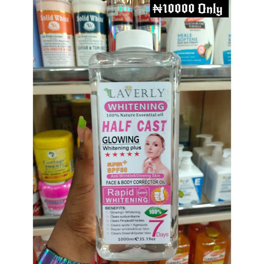 Laverly Half Cast Glowing Whitening Plus Face and Body Oil