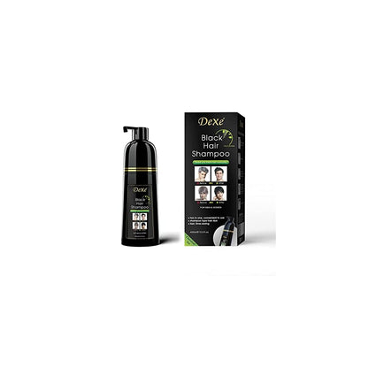 Dexe 3-in-1 Black Hair Dye Shampoo for Men and Women