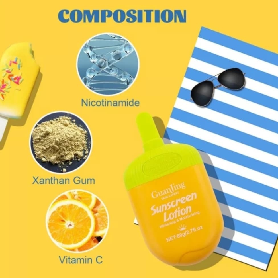 Guanjing Sunscreen Lotion Whitening & Moisturising SPF60 – 80g