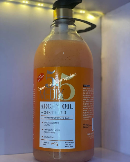 Medix 5.5 Argan Oil + 24KT Gold Shower Cream - 2000ml