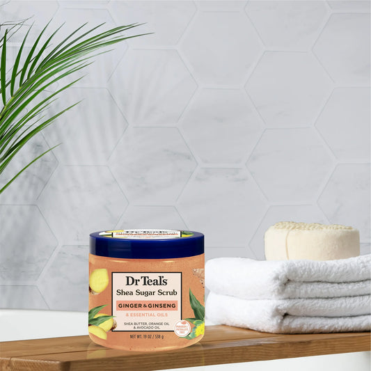 Dr Teal’s Shea Sugar Body Scrub with Ginger, Ginseng & Essential Oils