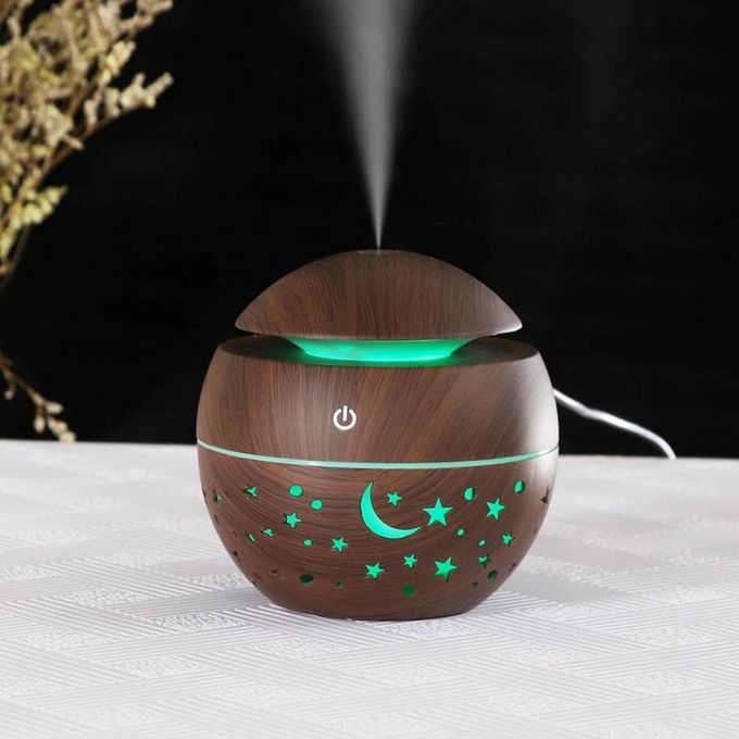 New Design Wood Mushroom Humidifier Diffuser with LED Light