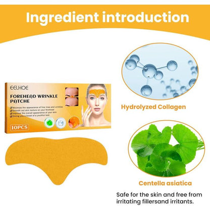 Eelhoe Forehead Wrinkle Patches with Hydrolyzed Collagen – 10PCS