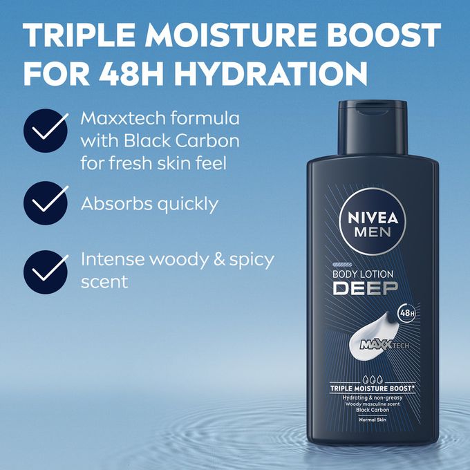 NIVEA MEN Deep Body Lotion for Men – 400ml