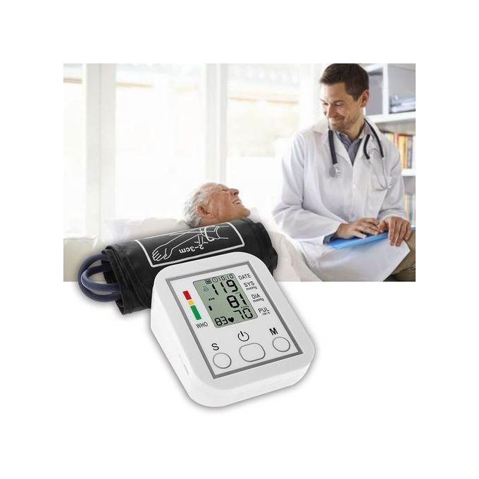 Electronic Digital Arm Blood Pressure Monitor + USB Cable