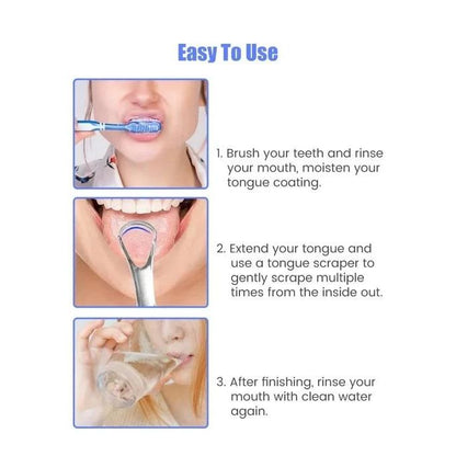 Stainless Steel Tongue Scraper – Deep Cleaning Tongue Brush