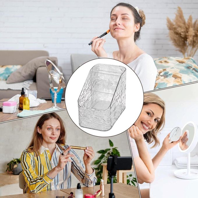 Clear Makeup Brush Holder, Transparent Makeup Storage Box