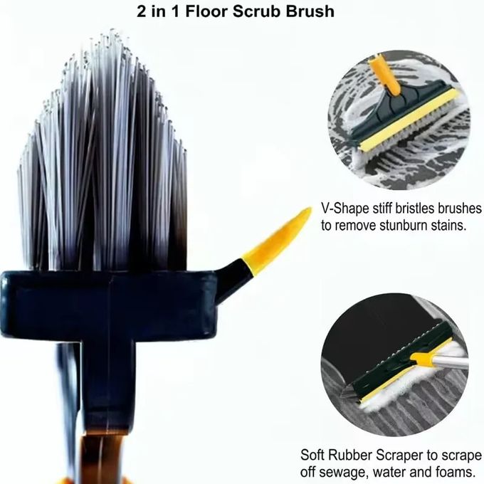 2 In 1 Adjustable Cleaning Tool Bathroom Home Crevice Cleaning Brush