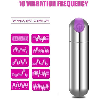 Super Powerful Rechargeable Bullet Vibrator – 10 Vibration Modes | Silent & Waterproof