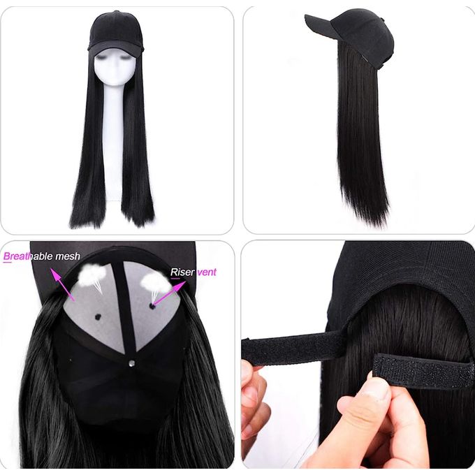 SXCHEN Women Wigs Integrated Wig Cap – Medium Length Straight Hair