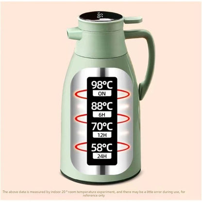 TIMBUTUS 2L Vacuum Thermos Flask with LED Temperature Display – Thermal Coffee Carafe
