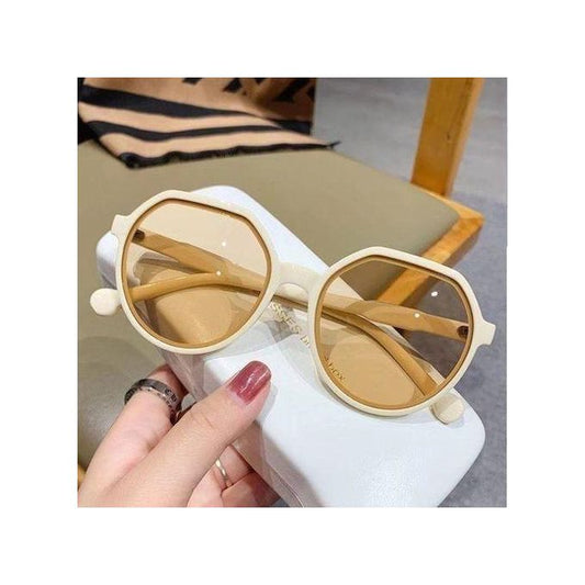 Women’s Vintage Round Sunglasses – UV400 Outdoor Protection