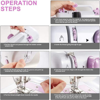 ARHANORY Portable Electric Sewing Machine – Household Sewing Machine for Beginners