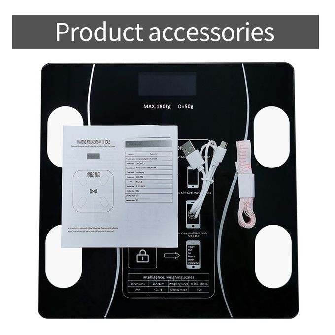 Smart Digital Weight Scale – Bluetooth Body Fat Scale with USB Charging