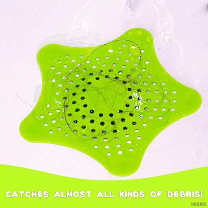 Silicone Star Design Kitchen and Bathroom Sink Filter / Hair Catcher / Waste Stopper Strainer
