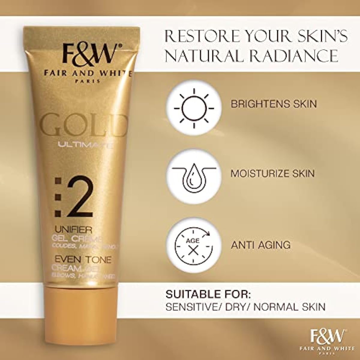 Fair & White 2 Gold Specialized Cream Gel – 30ml