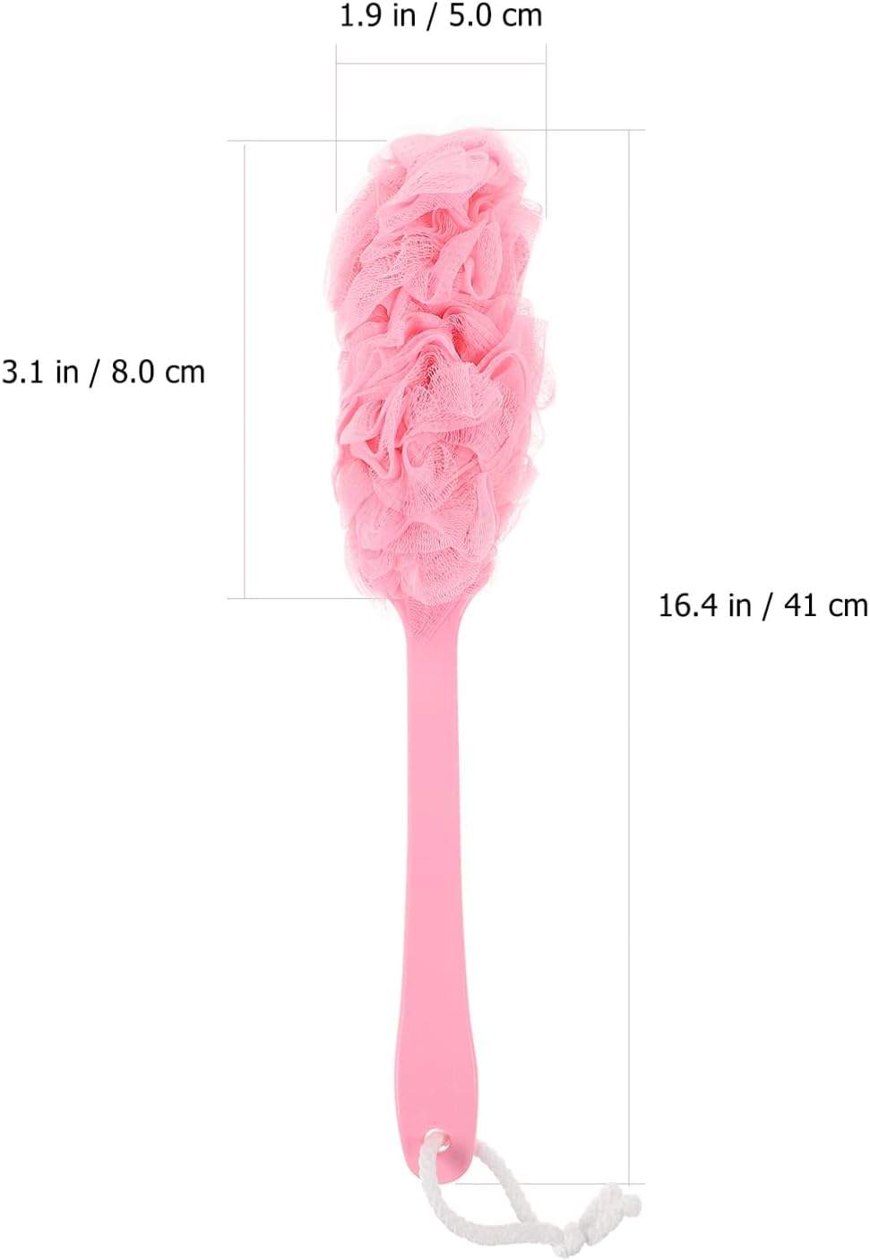 Bath & More Loofah Sponge with Long Handle Bath Shower Scrub