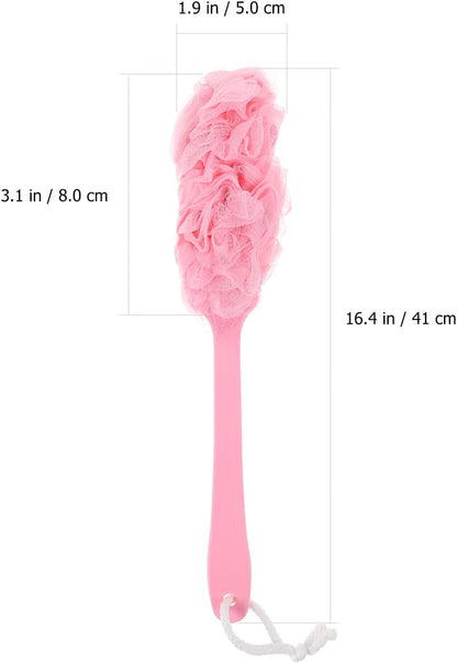 Bath & More Loofah Sponge with Long Handle Bath Shower Scrub
