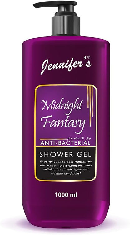 Jennifer's Shower Gel 1000 ml, Midnight Fantasy