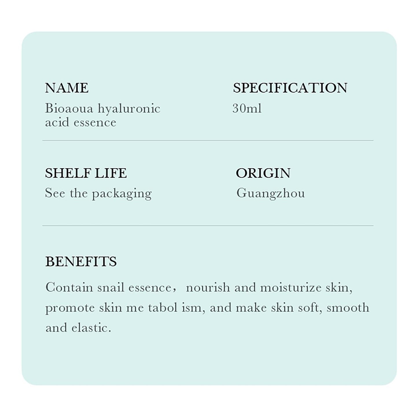 BIOAQUA Hyaluronic Acid Facial Serum