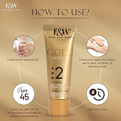 Fair & White 2 Gold Specialized Cream Gel – 30ml