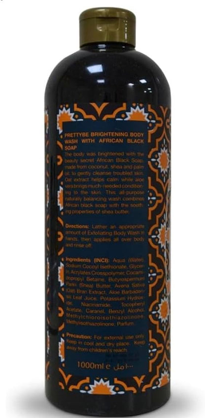 Pretty Be African Black Soap Brightening Body Wash