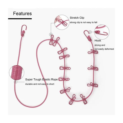 12 Clips Hanging Clothes Hooks