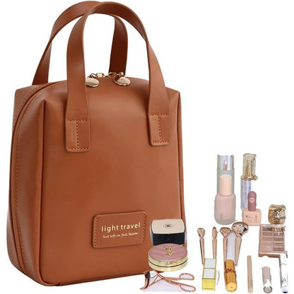 PU Leather Large Capacity Makeup Organizer Bag