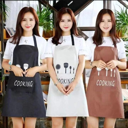 Kitchen Apron For Men And Women, Apron For Kitchen Cooking, Waterproof Fashion Apron With Pocket (Pack of 1)
