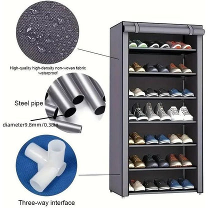TIMBUTUS 7-Layer Dustproof Shoe Rack Organizer