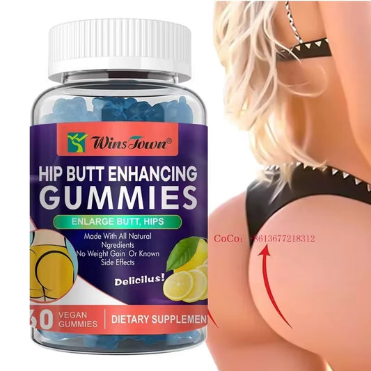 WINS TOWN Women effective plump Hip and big Butt enlargement gummies Enhancement Firming Halal pectin Buttock enlargement sexy girl gummy