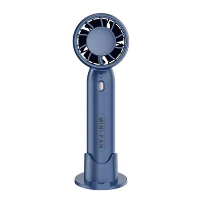 Portable Outdoor Mini Fan with Mobile Phone Stand – USB Rechargeable (Blue Version)