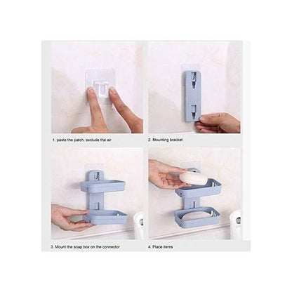 Strong Suction Cup Double Layer Soap Dish – Soap Drain Rack