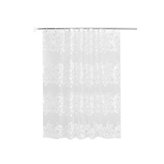 PEVA Waterproof Floral Shower Curtain – 180×200cm