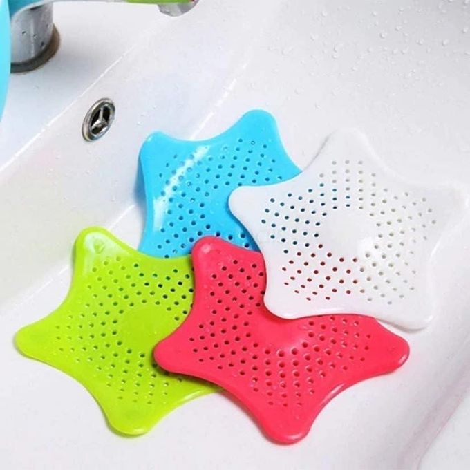 Silicone Star Design Kitchen and Bathroom Sink Filter / Hair Catcher / Waste Stopper Strainer
