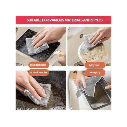 10Pcs Wire Dishwashing Rags Multipurpose Cleaning Rags